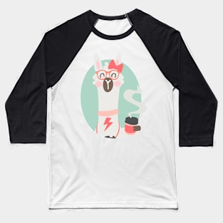 Llama and coffee Baseball T-Shirt